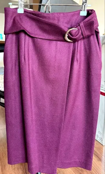 퍼플 타이트 스커트 웨이스트 스트링 포함
