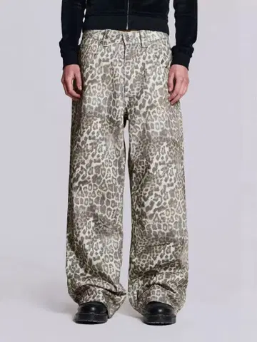 Jaded London 레오파드 무늬 와이드 팬츠