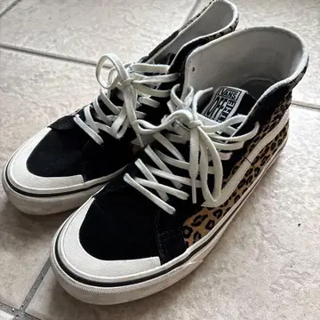 VANS Sk8-Hi 블랙 레오파드 무늬 24cm