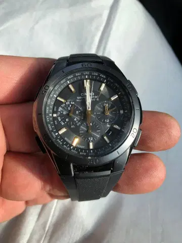 CASIO MULTI BAND 6 블랙 손목시계