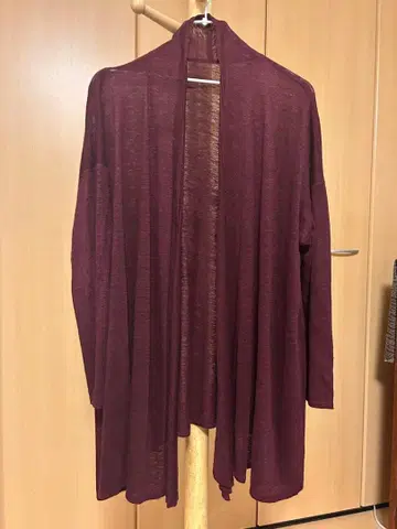 요건 레일 롱 가디건