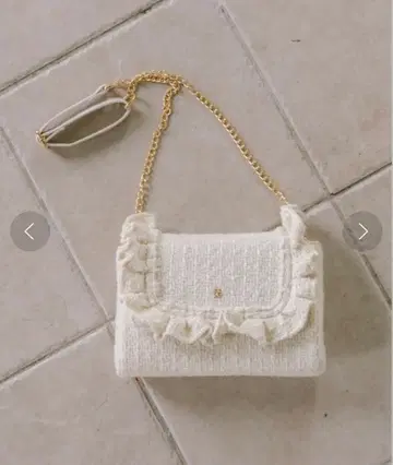 OLIVE des OLIVE 프릴 트위드 숄더백