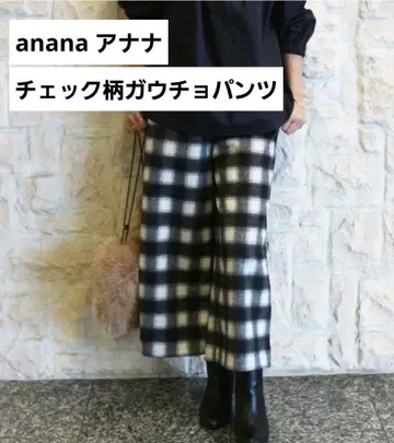 [ 새상품급 ] anana 아나나 체크 팬츠 블랙 울 겨울 상품