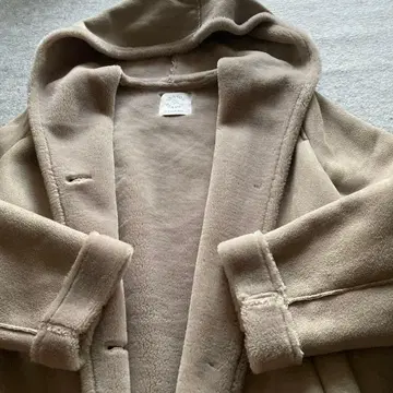 SEASON REASON 코트 퍼 보아 무스탕 그레이 베이지