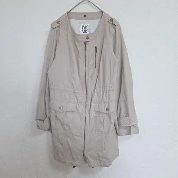 미쉘클랑 옴 베이지 코트 L 여성용 아우터 포켓