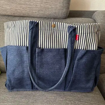 미사용! 데님 토트백