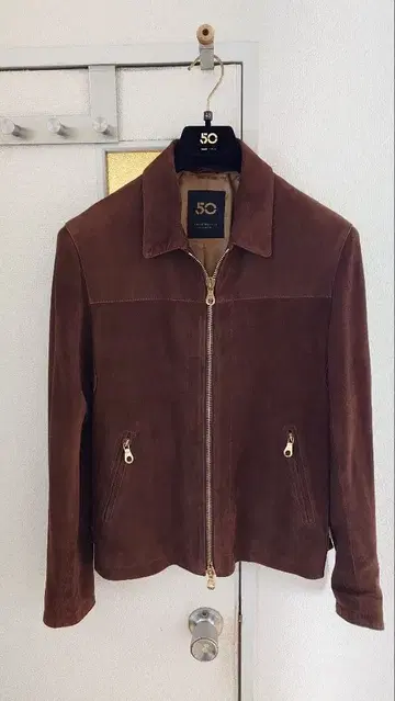 친콴타 브라운 스웨이드 자켓