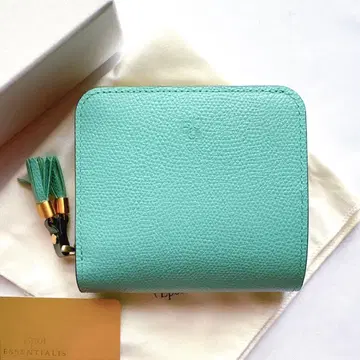 [ 새상품급 ] epoi 에포이 시키 비취 라운드 지퍼 이단 접이식 지갑