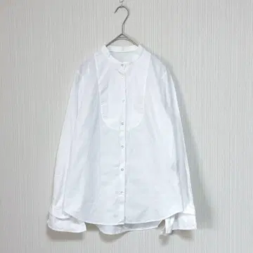 1789 데미룩스 빔즈 긴팔 스탠드 카라 셔츠 화이트 38 소매 벨트