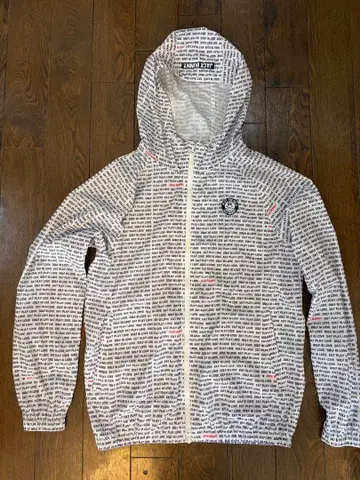 JACK BUNNY 텍스트 프린트 후드 자켓