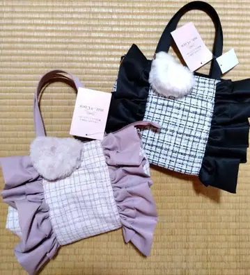 시마무라 coco 프릴 트위드 숄더백 2종 세트