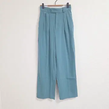 OPAQUE.CLIP 턱 와이드 팬츠 블루그린 38 M 여성용