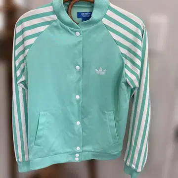 adidas 스트라이프 저지 S 사이즈 민트 그린