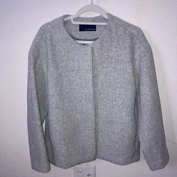 그린 라벨 릴랙싱 아쉬 울 노카라 코트 숏 M