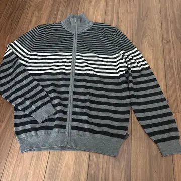 HUGO BOSS 집업 스웨터 그레이/블랙