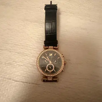 SWAROVSKI 시계 블랙 골드