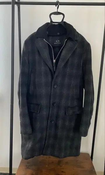 A/X 아르마니 익스체인지 체크 무늬 코트 2way 클리닝 완료
