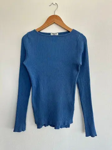 AURALEE for Ronherman 기가보트 보트넥 T셔츠