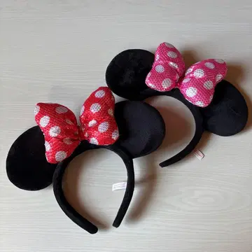디즈니 머리띠 스팽글 2개 세트