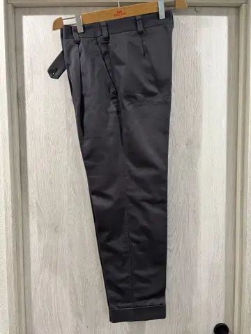 이카카시 트라우저 그레이 코튼 슬랙스