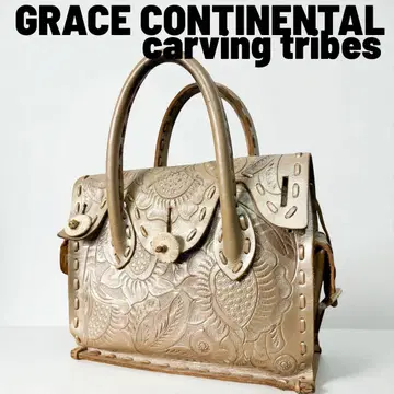 GRACE CONTINENTAL 카빙 트라이브스 핸드백