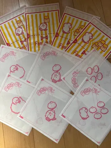 별의 커비 훼미리마트 중화만 봉투 훼미치킨 봉투