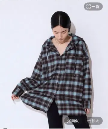 지나시스 체크 BIG 후디