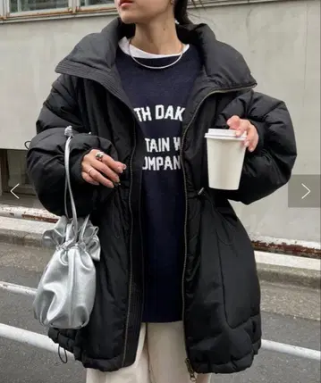 차오패닉 티피 드로스트 개더 멀티 웨이 스탠드 아우터 블랙