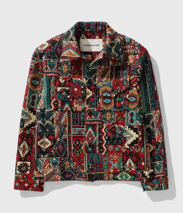 ANDERSSON BELL 22AW Red Jacquard Jacket