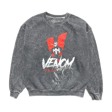 구제 의류 마블 베놈 크루넥 맨투맨 프린트