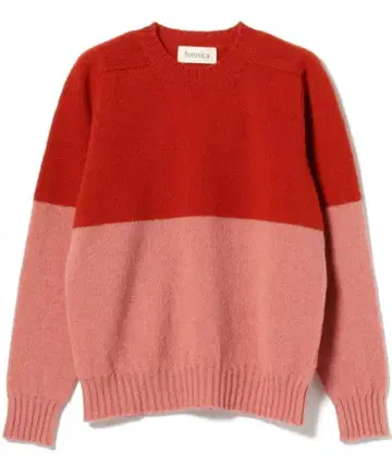 남성용 2톤 컬러 크루 니트