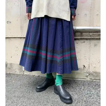 BEAMS BOY 빅 타탄 스커트