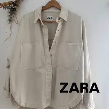 ZARA 포켓 부착 셔츠 자켓 L 사이즈 크림