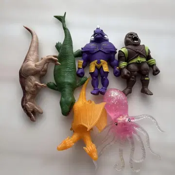 스트렛치즈 뮤턴트 파이터즈 슈퍼 공룡 스퀴즈 총 6점 세트