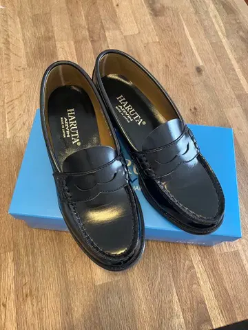 HARUTA 블랙 로퍼 24cm