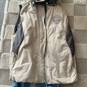 ZOY 후드 부착 베이지 베스트 사이즈 40