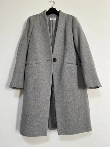 PLST 그레이 체스터 코트