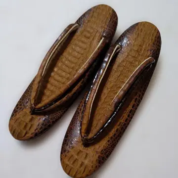 일본 의류용 조리 천연 가죽 악어 무늬 미사용 No.381