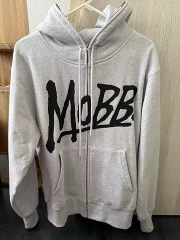 MOBB 풀 집업 후드티 그레이