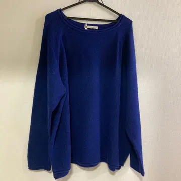 네이비 크루넥 긴팔 니트