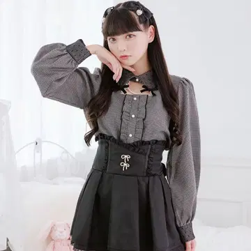 Pal elfy 파르엘피 하운드투스 체크 블라우스