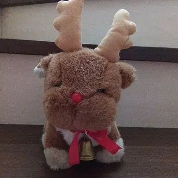 루돌프 봉제 인형 약 20cm 방울 포함