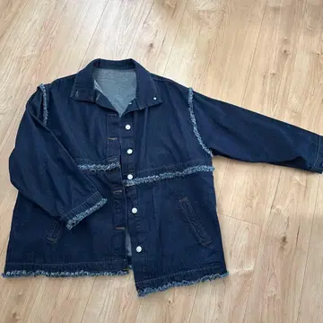 Lumier 2way 데님 스탠드 카라 자켓/인디고