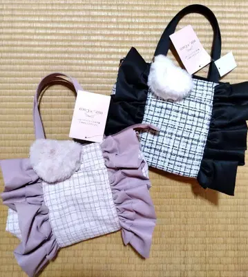 시마무라 coco 트위드 프릴 숄더백 2색 세트