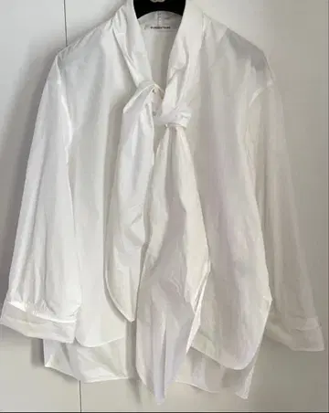 CURRENTAGE 리본 블라우스/화이트/FREE