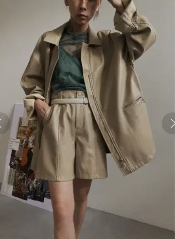 GENTLE FAKE LEATHER JACKET beige