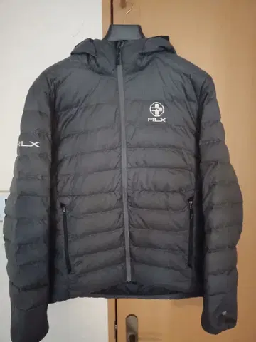 RLX 후드 부착 그레이 다운 자켓