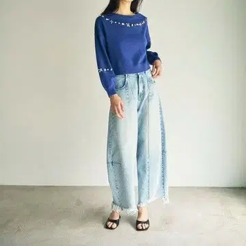 그레이스 콘티넨탈 멀티 비쥬 니트 탑