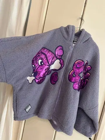 galfy crutch brand 보아 블루종 후드티 라벤더 보라색