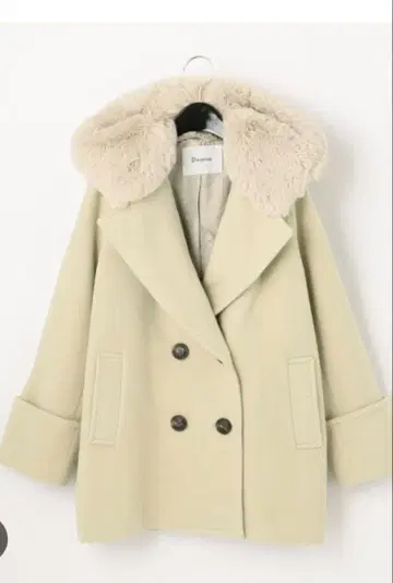 그레이스콘티넨탈 다이어그램 헴퍼 부착 더블 브레스트 코트